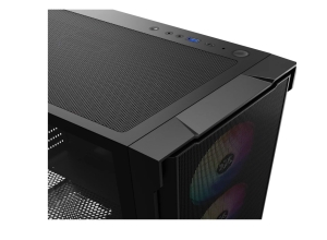 CASE XYZ AIRONE 300-X MESH BLACK MID TOWER 6 FAN 120MM ARGB VIDRIO TEMPLADO SIN FUENTE