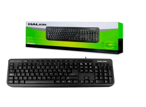 TECLADO MULTIMEDIA HALION HA-613 USB NEGRO