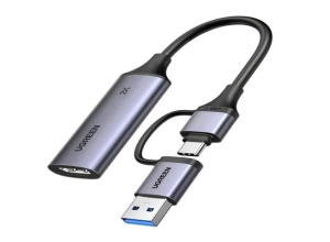 CAPTURADOR DE VIDEO 2K 30HZ HDMI A USB 3.0/USB C UGREEN