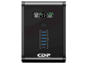 UPS CDP R-SMART 1010I 1000VA/500W AUTONOMIA 30 MIN 10 SALIDAS/5 PORT USB-A/1 PORT USB-C BLACK