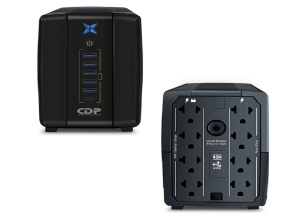 UPS CDP R-UPR1008I 1000VA/500W 8 SALIDAS/5 PORT USB/1 TIPO C/AUTONOMIA 40 MIN BLACK