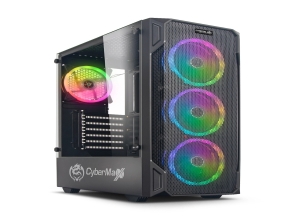 CASE CYBERTEL DESTROYER CBX5005.4R GAMER 4FAN ARGB SIN FUENTE