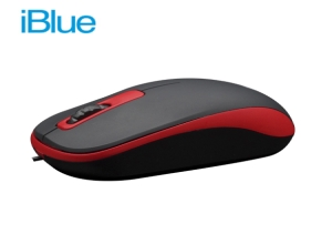 MOUSE IBLUE USB XMK-180 NEGRO/ROJO