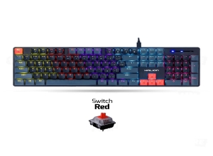 TECLADO HALION GAMER MECANICO DROGO-GR HA-K947G RAINBOW RED SWITCH