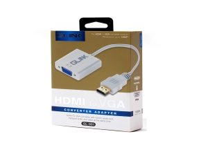 ADAPTADOR HDMI A VGA CON AUDIO GLINK