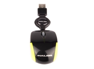 MOUSE HALION RETRACTIL COBRA HA-M1862 NEGRO/VERDE