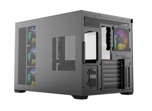 CASE XYZ TESSERACT X 50 BLACK MID TOWER 4 FAN 120MM ARGB VIDRIO TEMPLADO SIN FUENTE