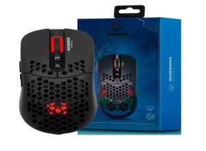 MOUSE GAMER MICRONICS WARRIOR RX MIC GM828RX WIFI RECARGABLE RGB 7B BLACK