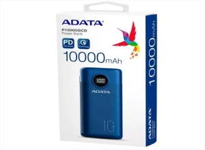 BATERIA PORTATIL POWER BANK ADATA P10000QCD AZUL 10000MHA