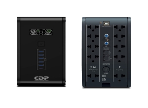 UPS CDP R-SMART751I 750VA/375W AUTONOMIA 20 MIN 10 SALIDAS/5 PORT USB-A/1 PORT USB-C BLACK