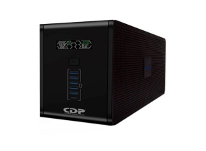 UPS CDP R-SMART2010I INTERACTIVO 2000VA / 1200W / 10 SALIDAS / 5 PORT USB-A / 1 PORT USB-C BLACK