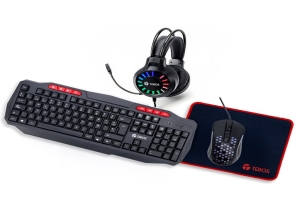 TECLADO KIT GAMER TEROS TE-5014S 4 EN 1
